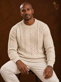 Winter Japanese-style Retro Cable-knit Turtleneck Sweater Men