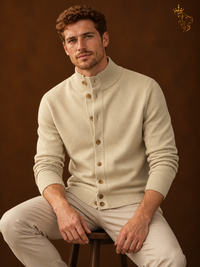 Men's Casual Thick Semi-turtleneck Sweater Old Money Style