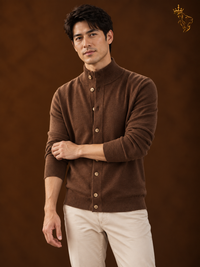 Men's Casual Thick Semi-turtleneck Sweater Old Money Style