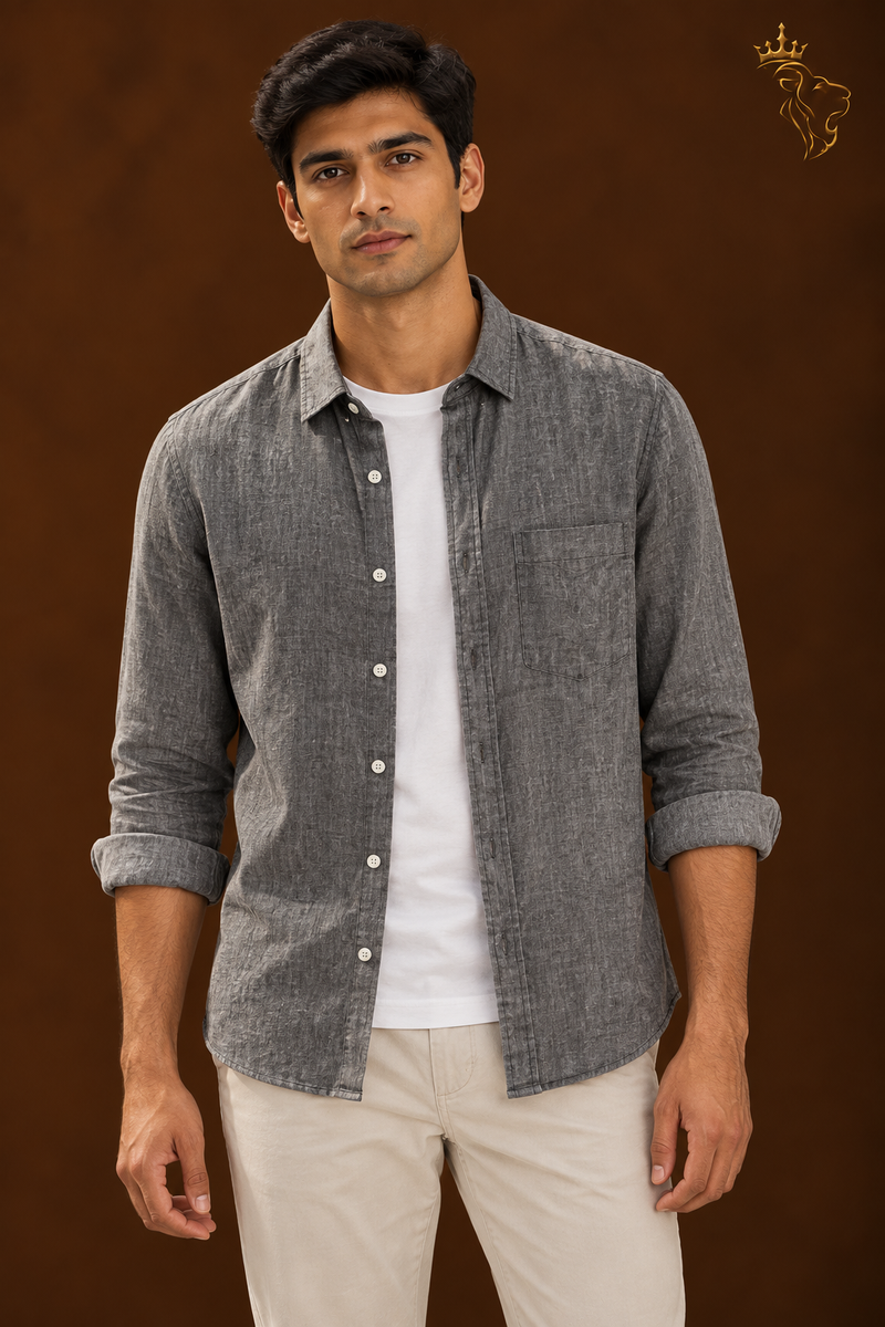 Linen shirt men's business