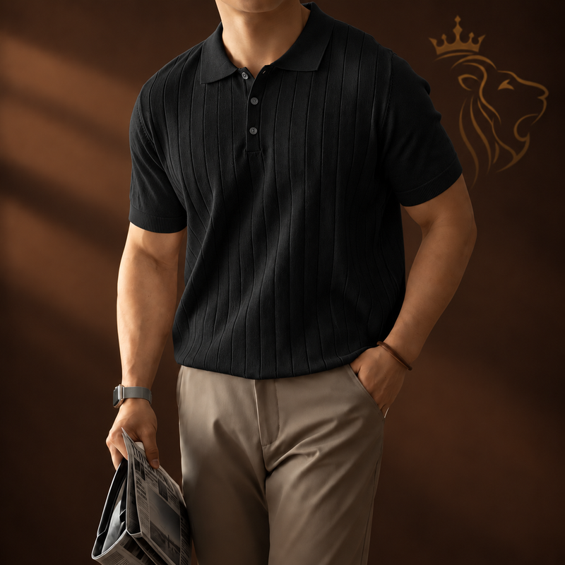 Light Luxury High-end Machine Washable Wool Short-sleeved Polo Shirt