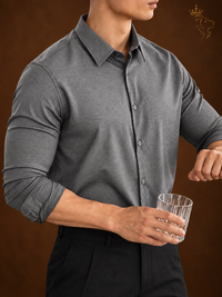 Old Money Style Modal Wool  Up Shirts For Men