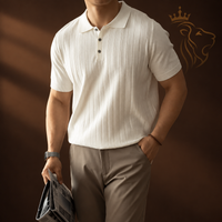 Light Luxury High-end Machine Washable Wool Short-sleeved Polo Shirt