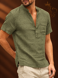 Casual linen polo shirt