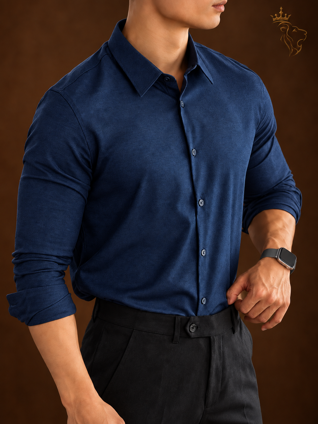 Old Money Style Modal Wool  Up Shirts For Men