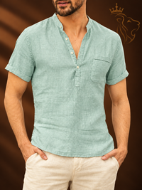 Casual linen polo shirt