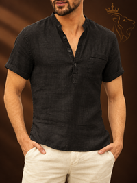 Casual linen polo shirt