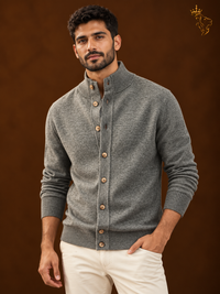 Men's Casual Thick Semi-turtleneck Sweater Old Money Style