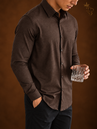 Old Money Style Modal Wool  Up Shirts For Men