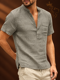 Casual linen polo shirt