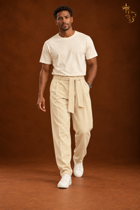 Chinese Style Men's Loose Casual Trousers Cotton Linen