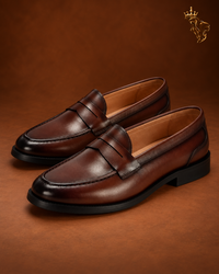 Mens British-style Vintage Slip-on Low-cut Loafers