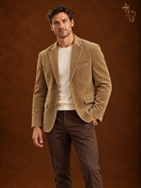 Corduroy Suit Jacket Business Casual Men