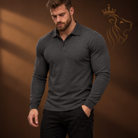 Men's Long-Sleeve Polo T-Shirt