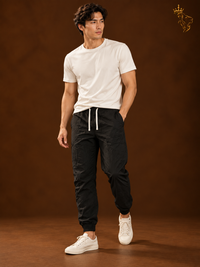 Men's Summer Linen Trousers Elastic Waist