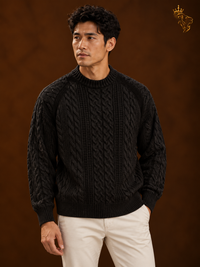 Winter Japanese-style Retro Cable-knit Turtleneck Sweater Men