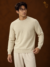 Old Money Style Men's Light Luxury High-grade Round Neck Pullover Sweater