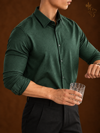 Old Money Style Modal Wool  Up Shirts For Men